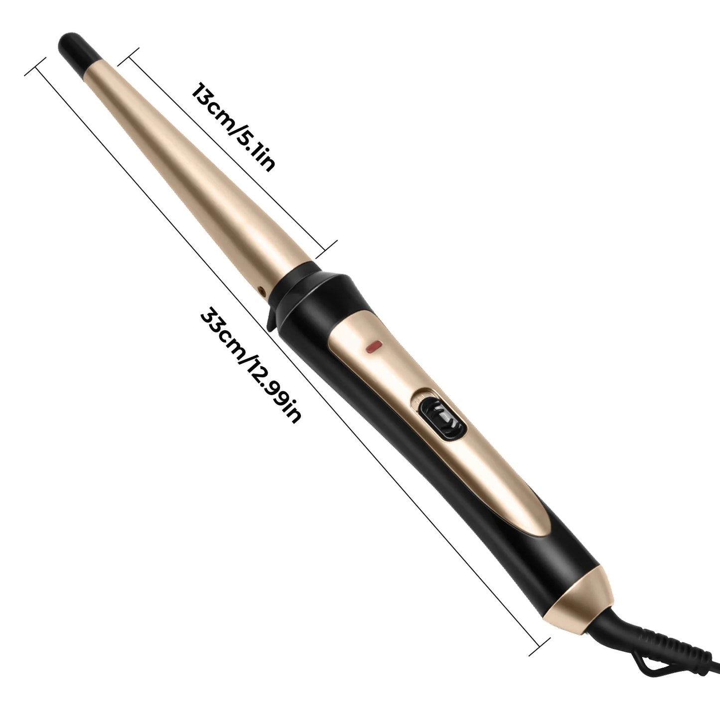Tapered Ceramic Curling Wand 3/4 Inch