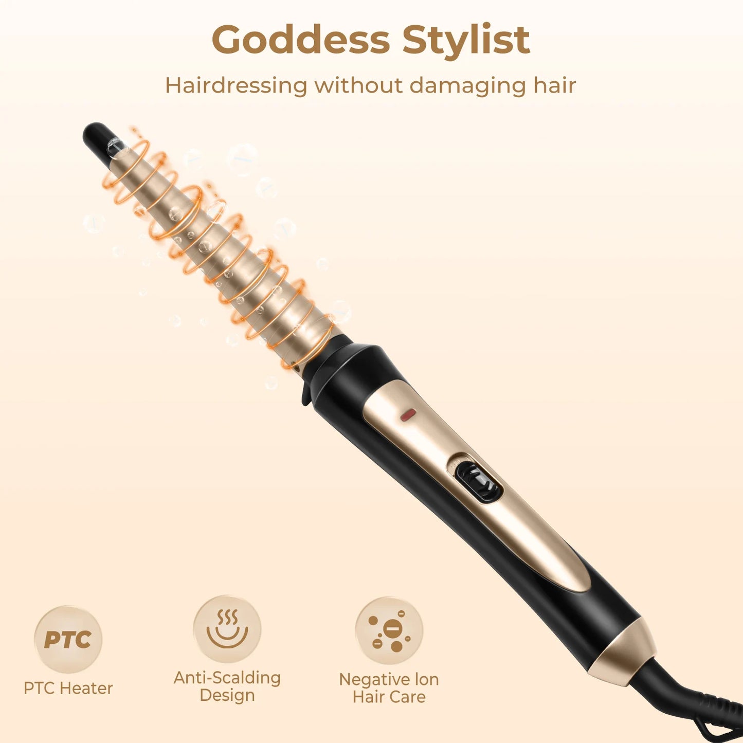 Tapered Ceramic Curling Wand 3/4 Inch