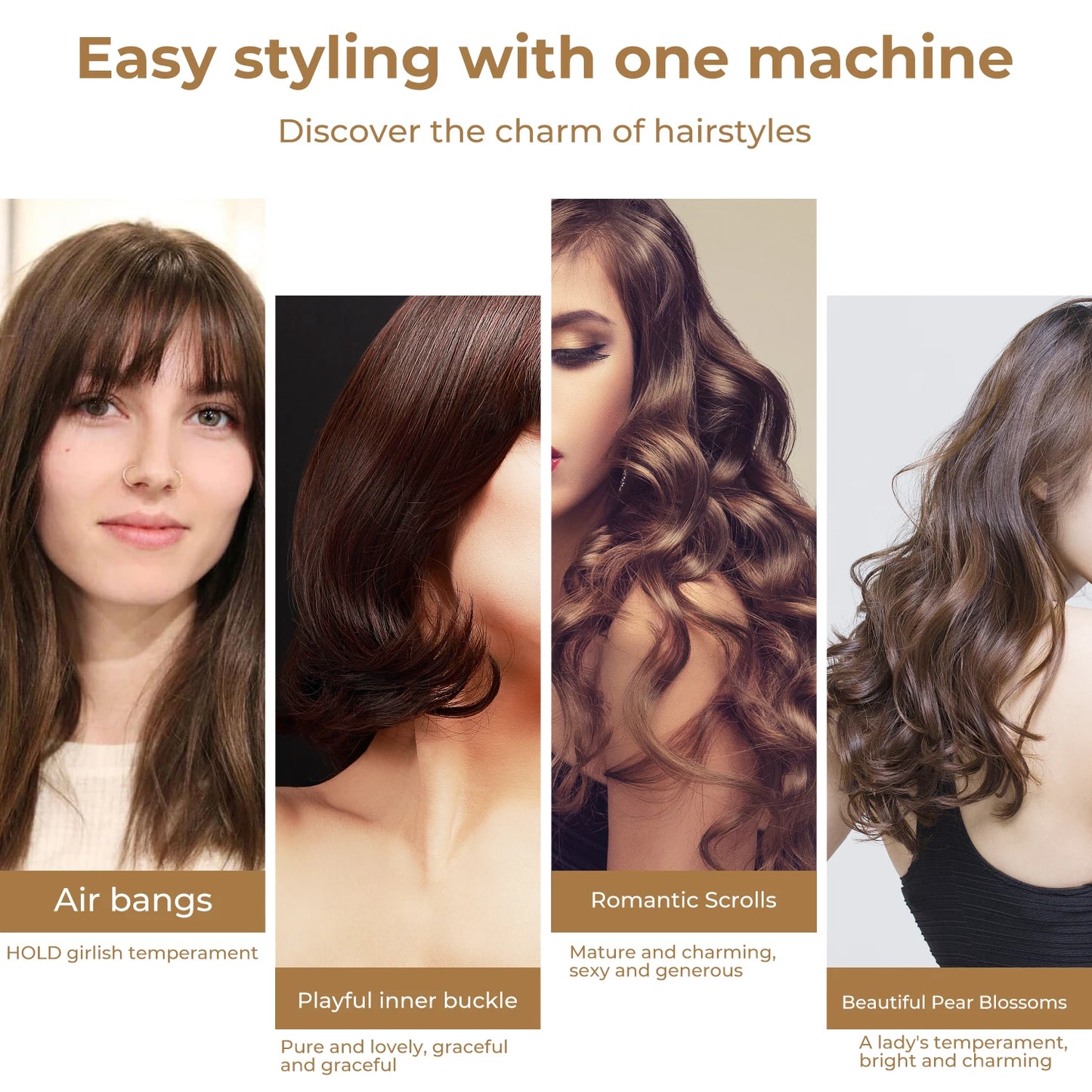 Tapered Ceramic Curling Wand 3/4 Inch